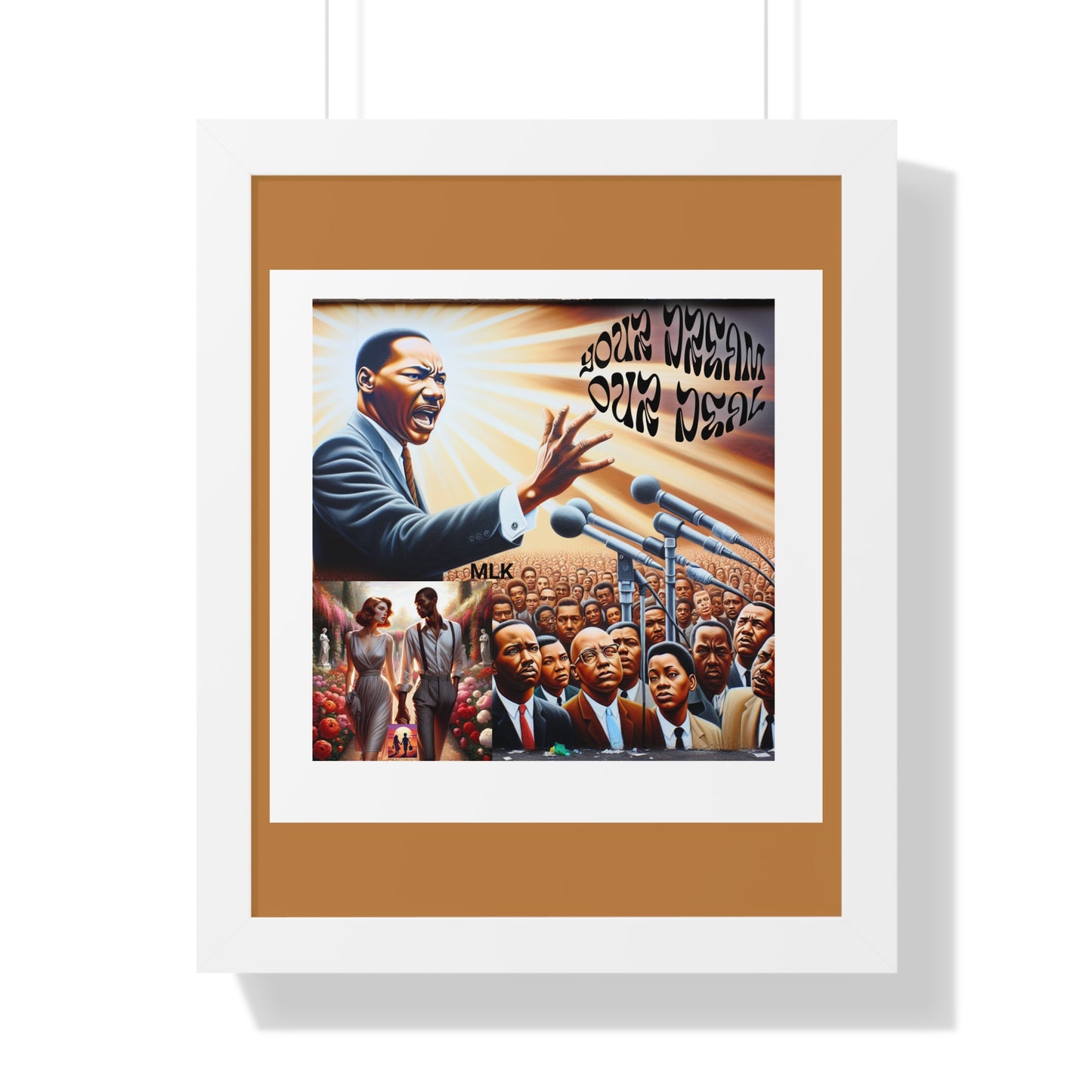 Framed Vertical Poster (Your Dream, Our Deal)- Black History Month Product