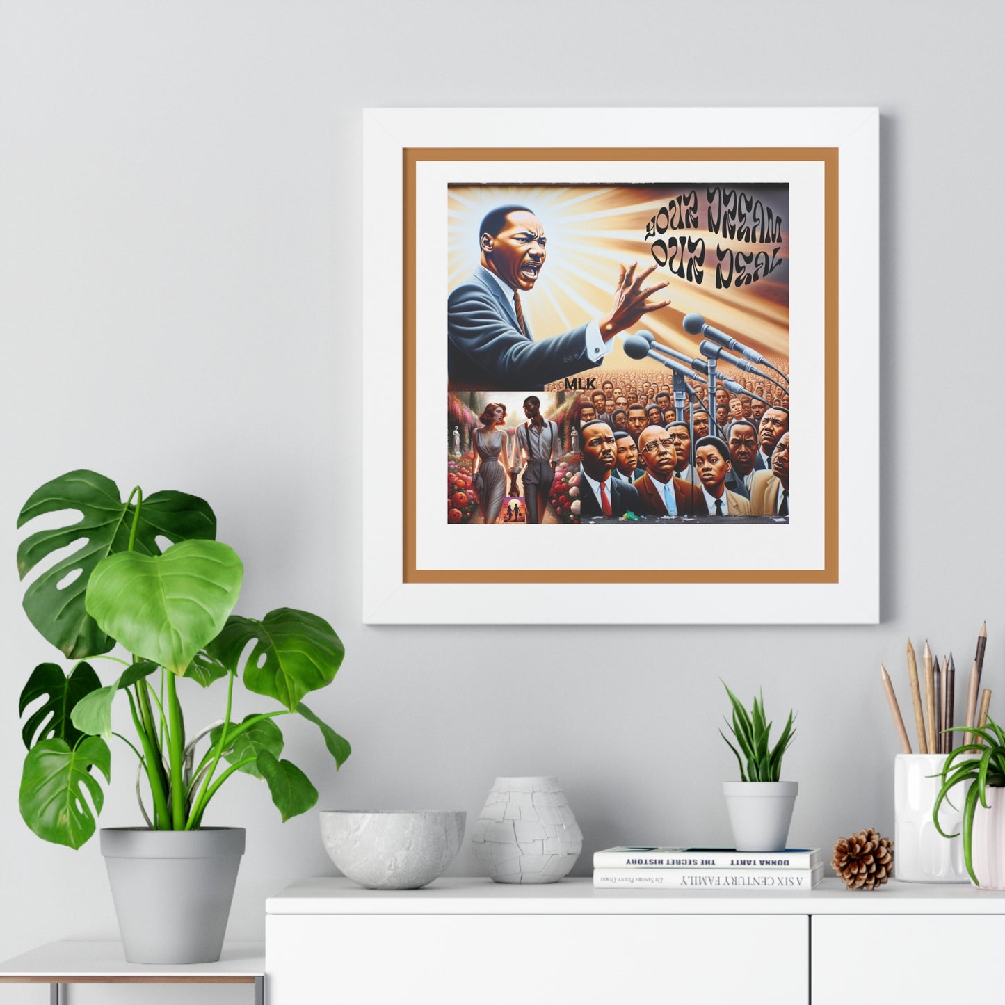 Framed Vertical Poster (Your Dream, Our Deal)- Black History Month Product