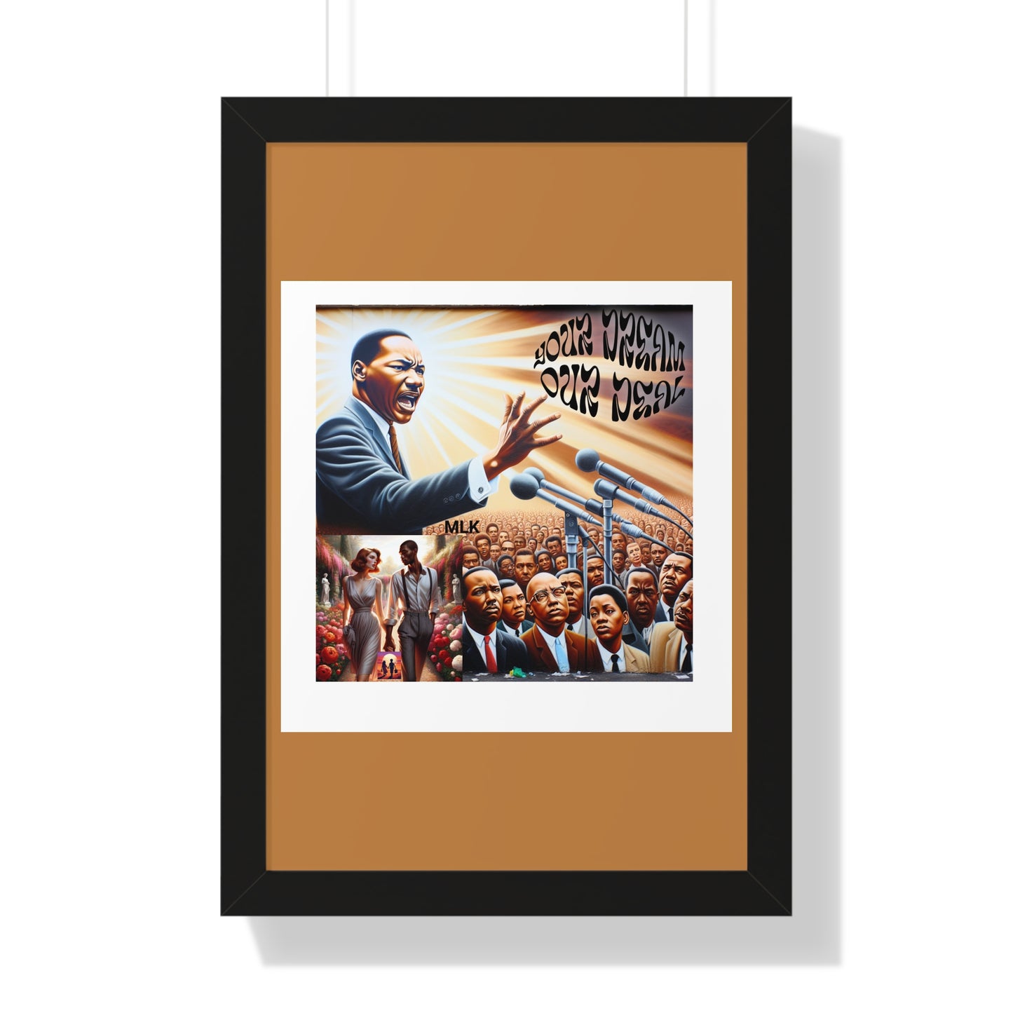 Framed Vertical Poster (Your Dream, Our Deal)- Black History Month Product