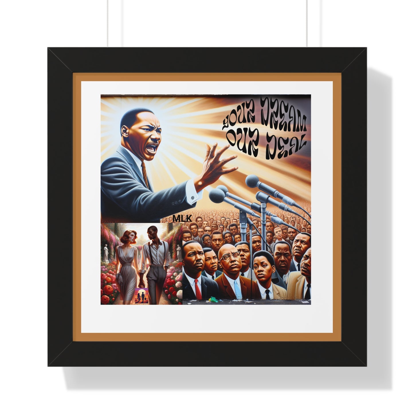 Framed Vertical Poster (Your Dream, Our Deal)- Black History Month Product