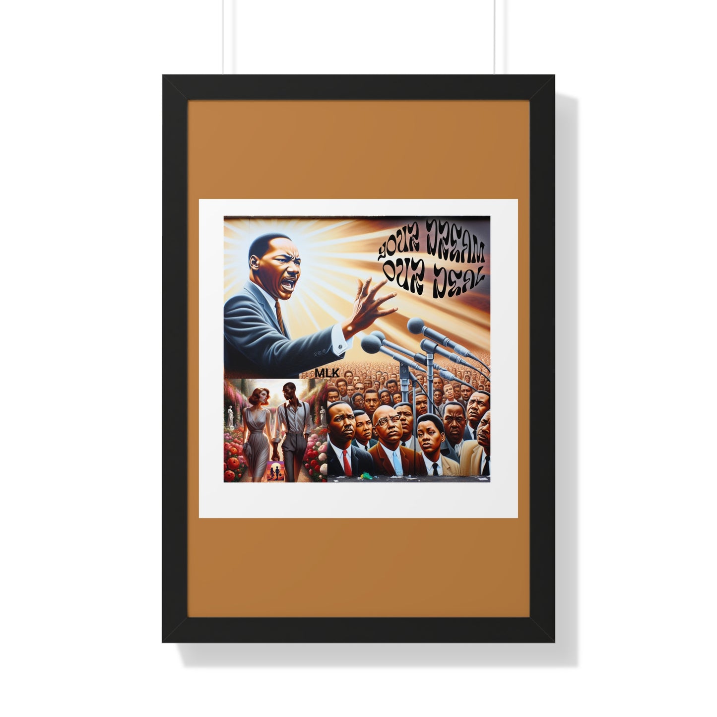 Framed Vertical Poster (Your Dream, Our Deal)- Black History Month Product