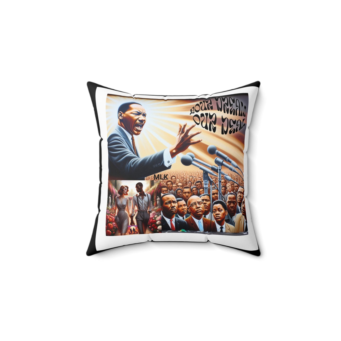 Spun Polyester Square Pillow(Your Dream, Our Deal) - Black History Month Product