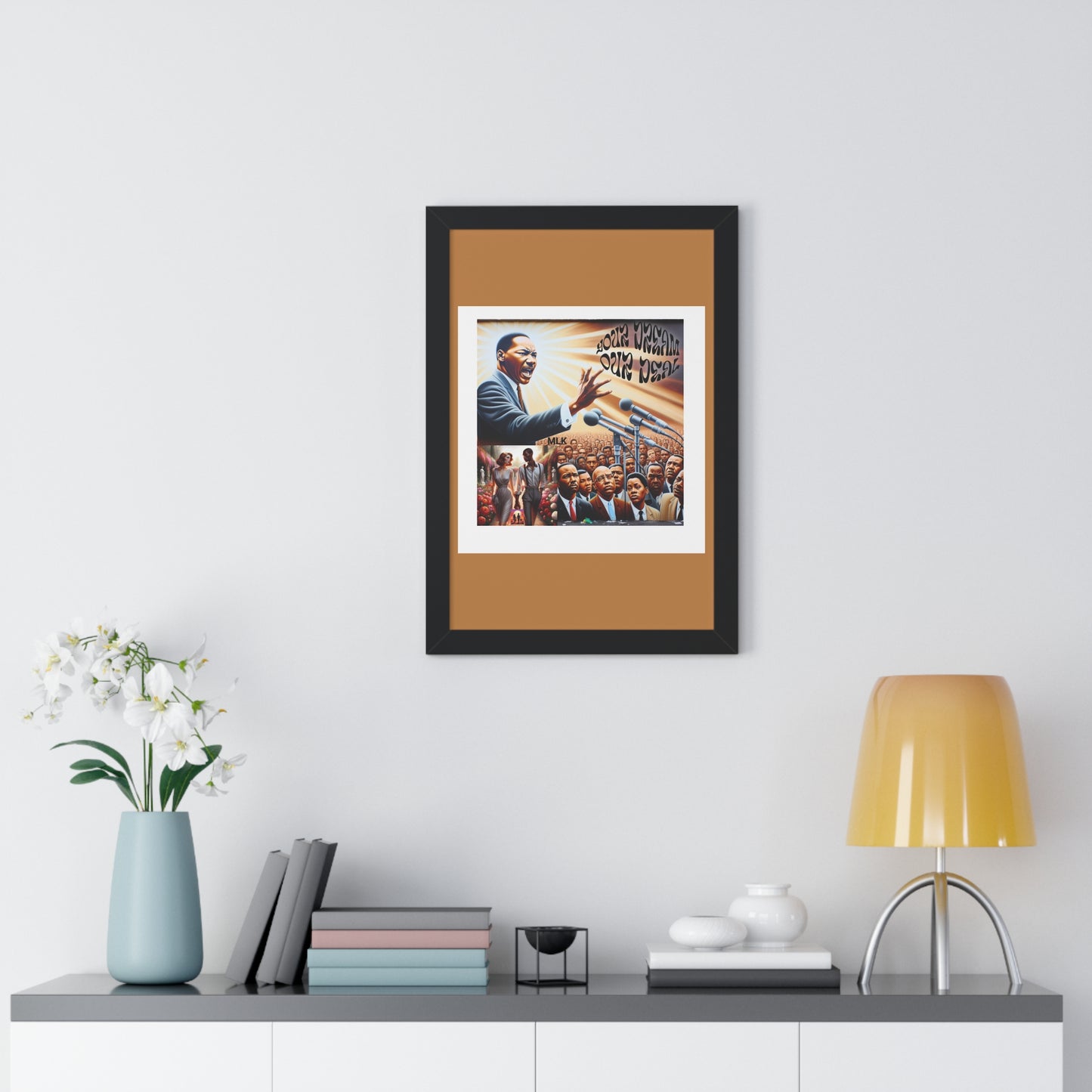 Framed Vertical Poster (Your Dream, Our Deal)- Black History Month Product