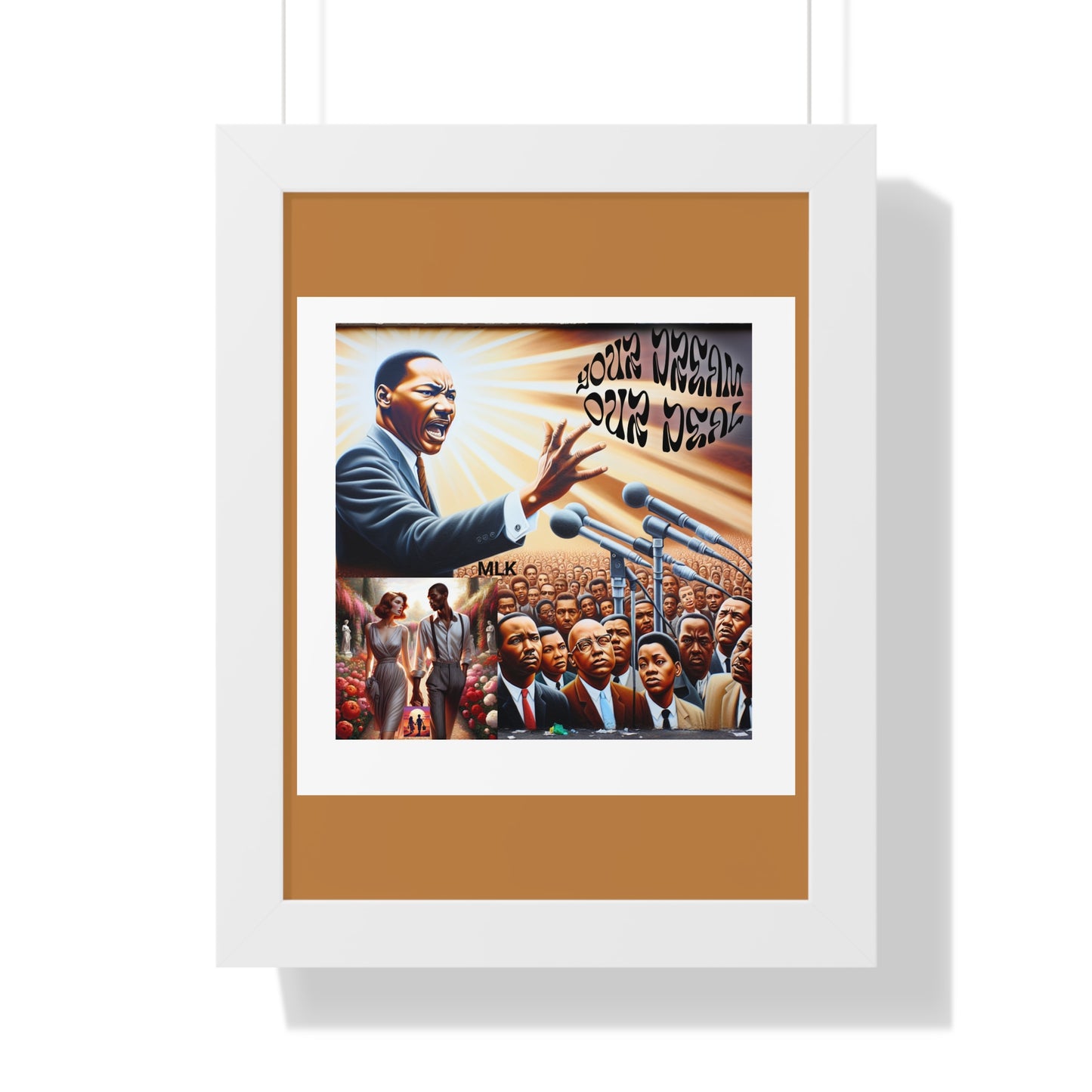 Framed Vertical Poster (Your Dream, Our Deal)- Black History Month Product