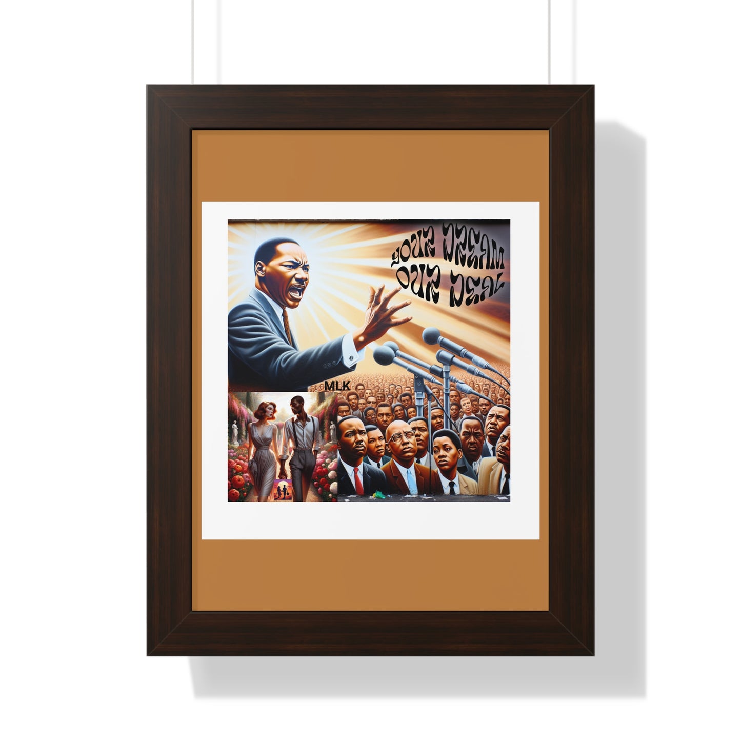 Framed Vertical Poster (Your Dream, Our Deal)- Black History Month Product