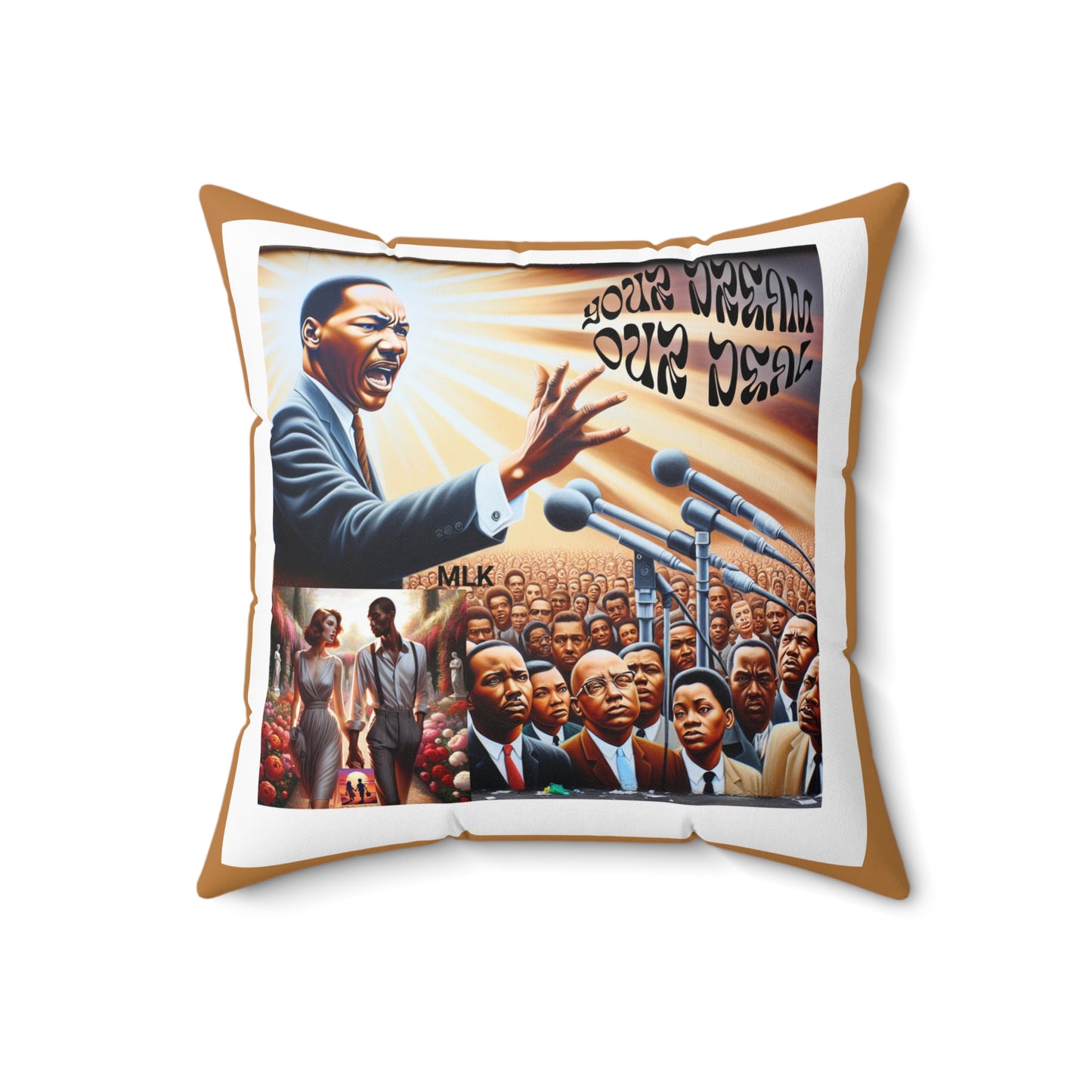 Spun Polyester Square Pillow (Your Dream, Our Deal)- Black History Month Product