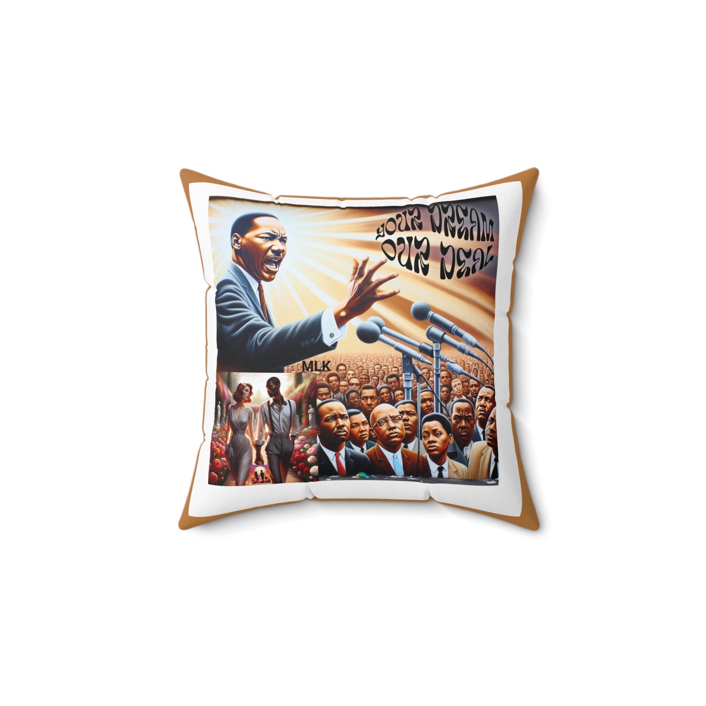 Spun Polyester Square Pillow (Your Dream, Our Deal)- Black History Month Product