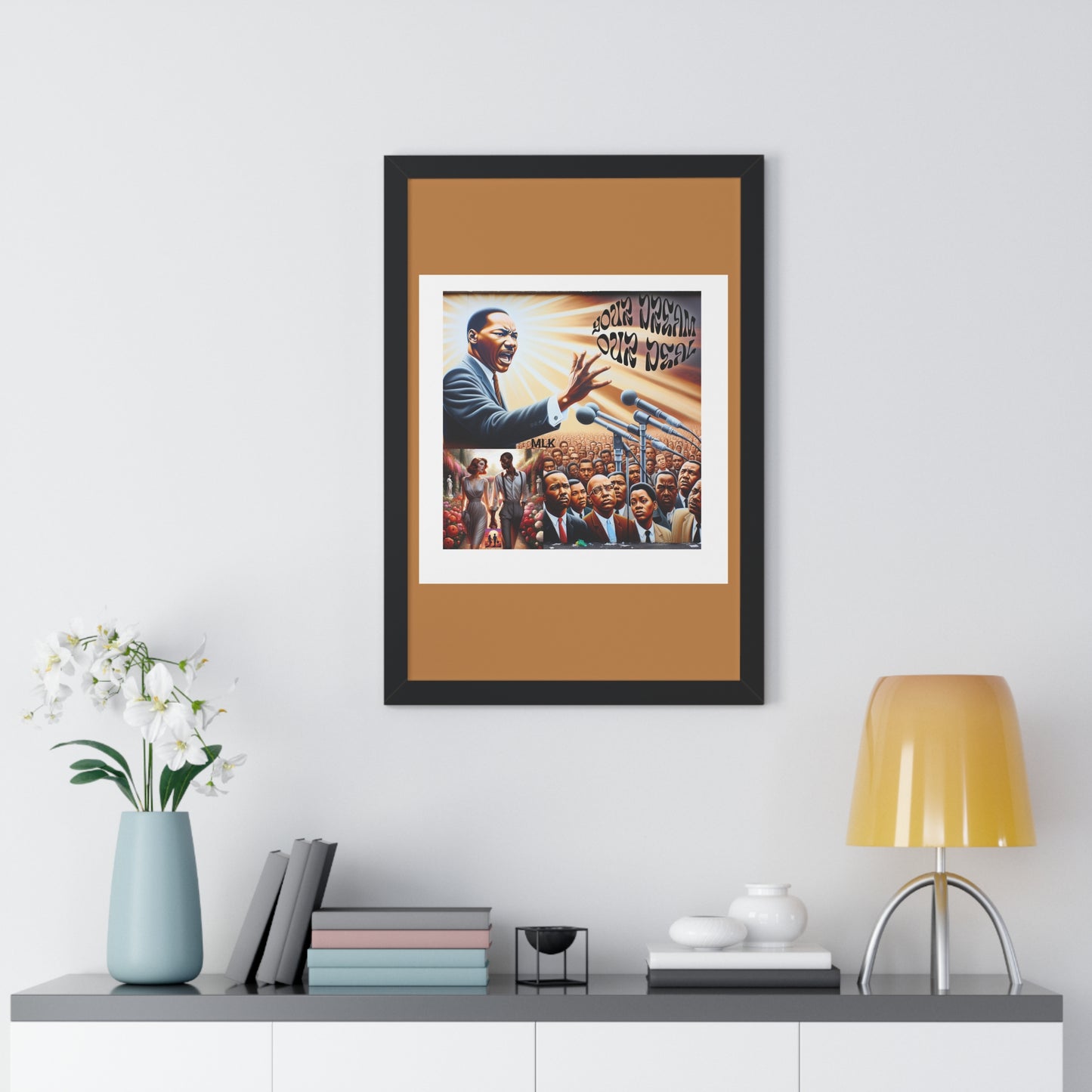 Framed Vertical Poster (Your Dream, Our Deal)- Black History Month Product