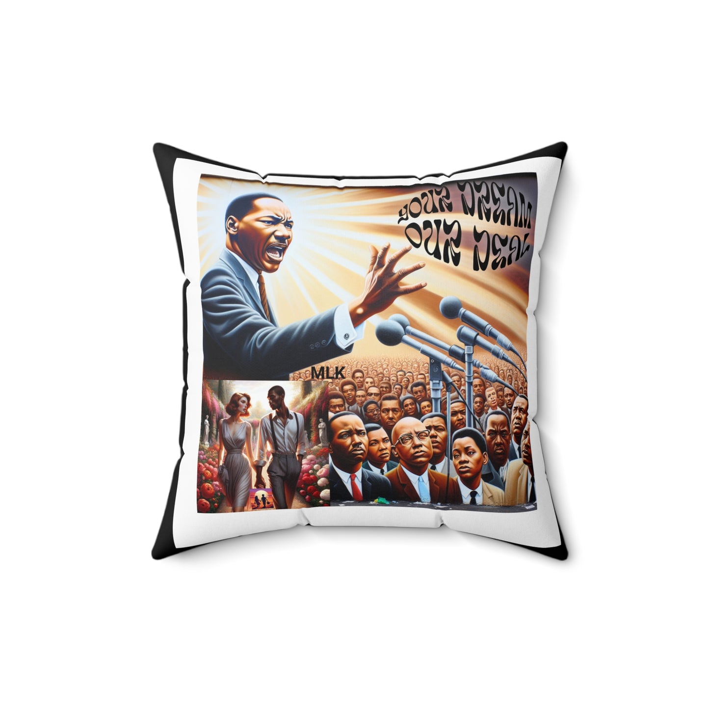 Spun Polyester Square Pillow(Your Dream, Our Deal) - Black History Month Product