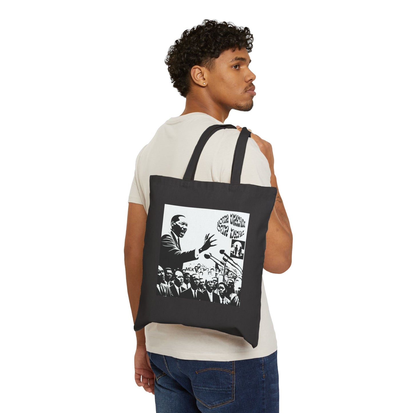 Inspirational Cotton Canvas Tote Bag (Your Dream, Our Deal)