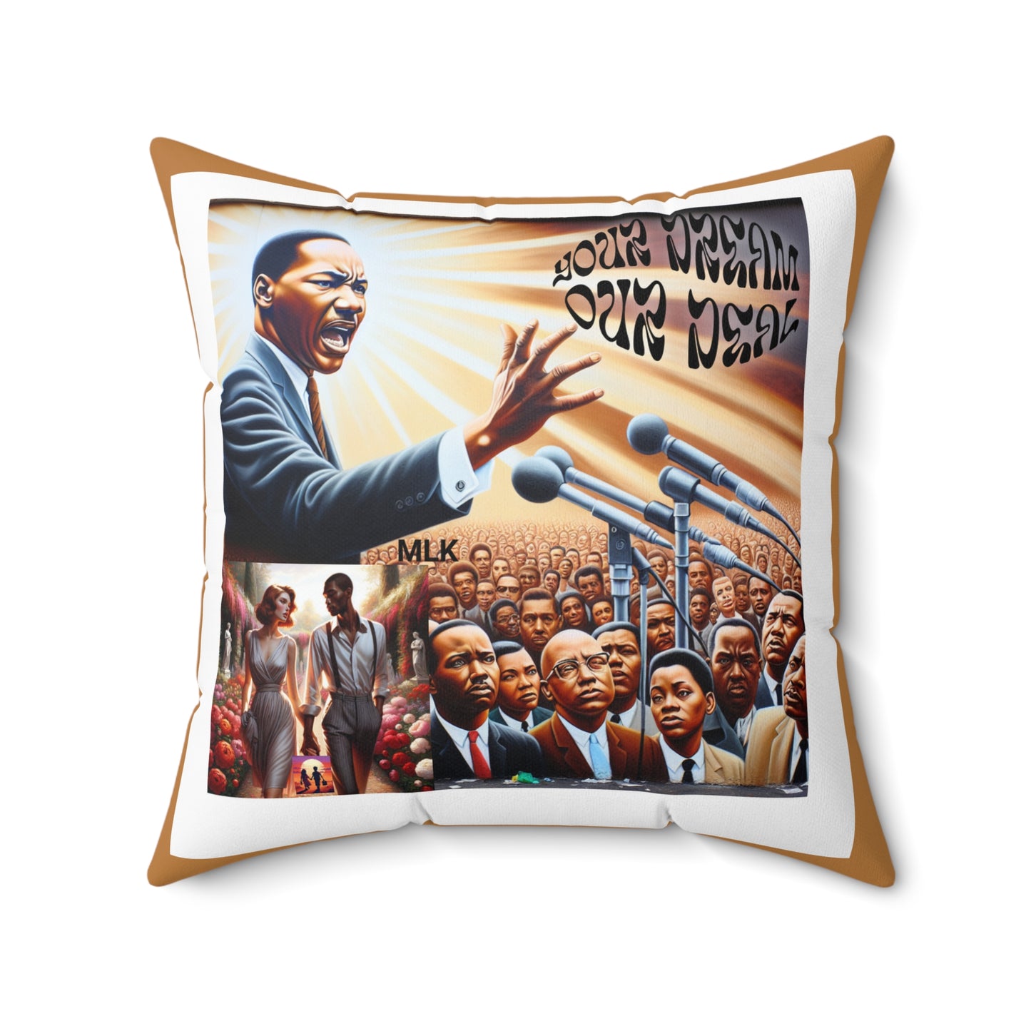 Spun Polyester Square Pillow (Your Dream, Our Deal)- Black History Month Product