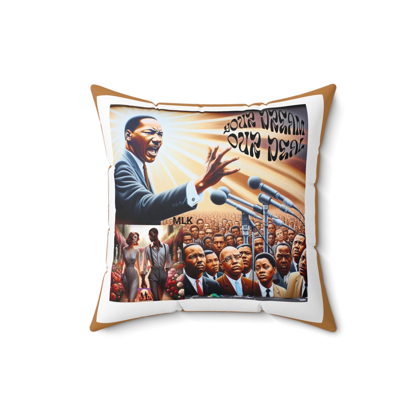 Spun Polyester Square Pillow (Your Dream, Our Deal)- Black History Month Product