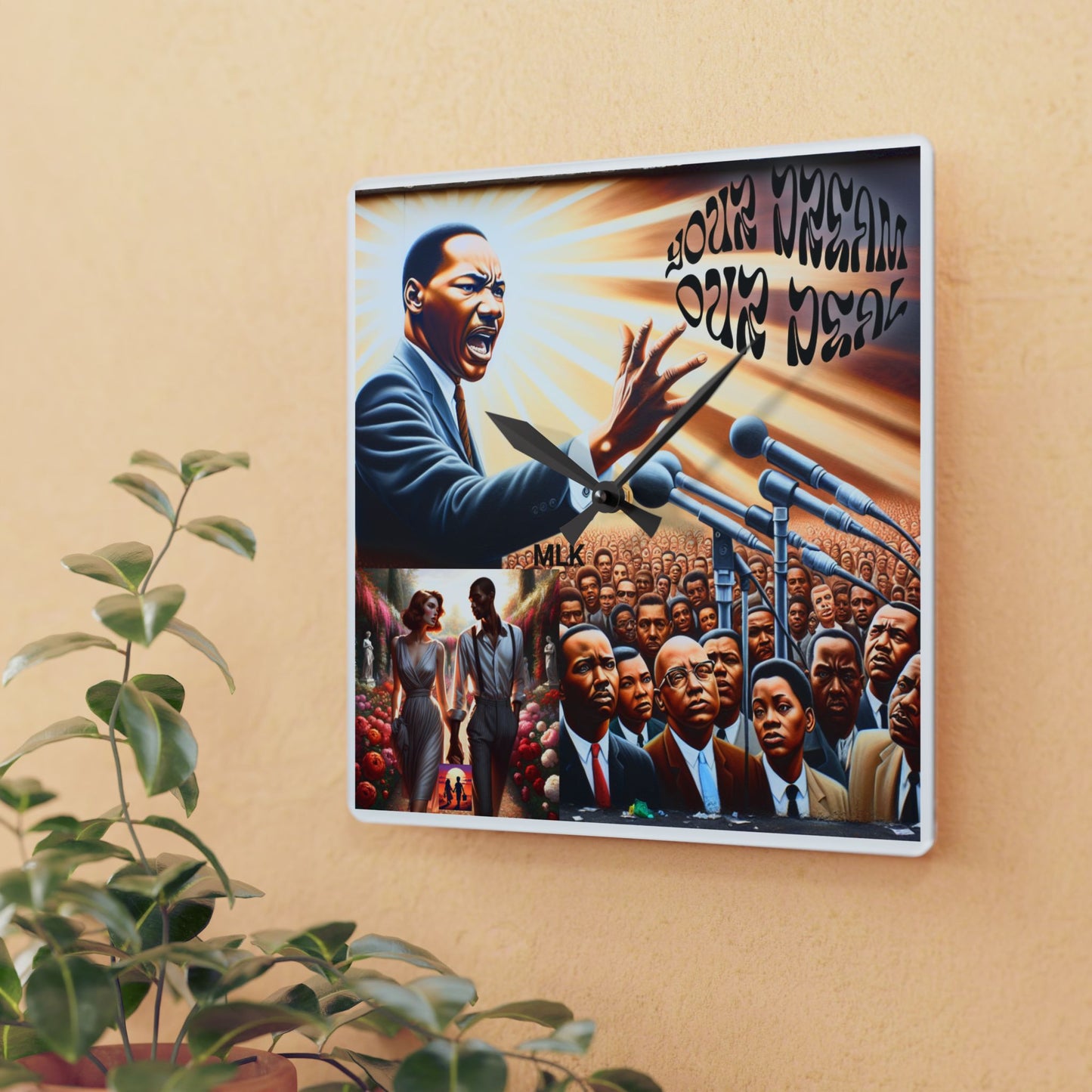 Acrylic Wall Clock (Your Dream, Our Deal)- Black History Month Product