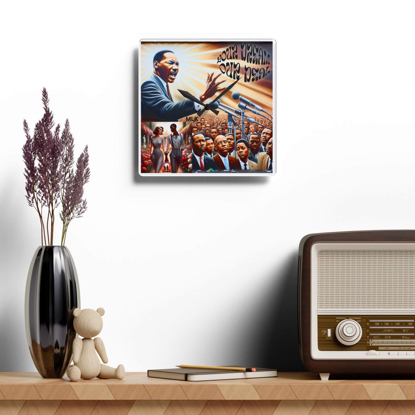 Acrylic Wall Clock (Your Dream, Our Deal)- Black History Month Product