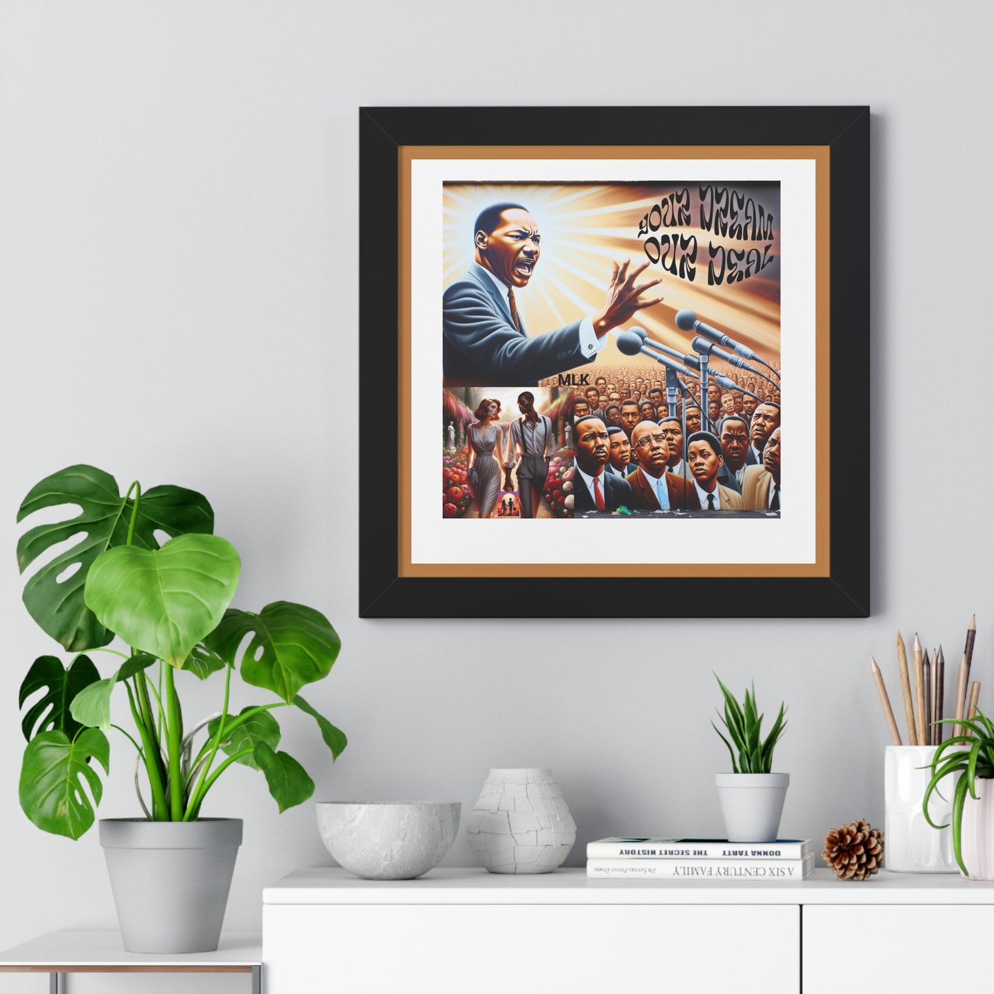 Framed Vertical Poster (Your Dream, Our Deal)- Black History Month Product