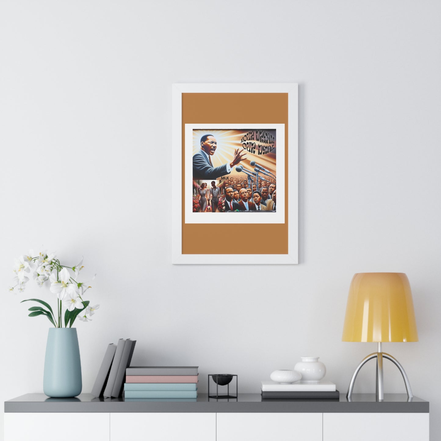 Framed Vertical Poster (Your Dream, Our Deal)- Black History Month Product