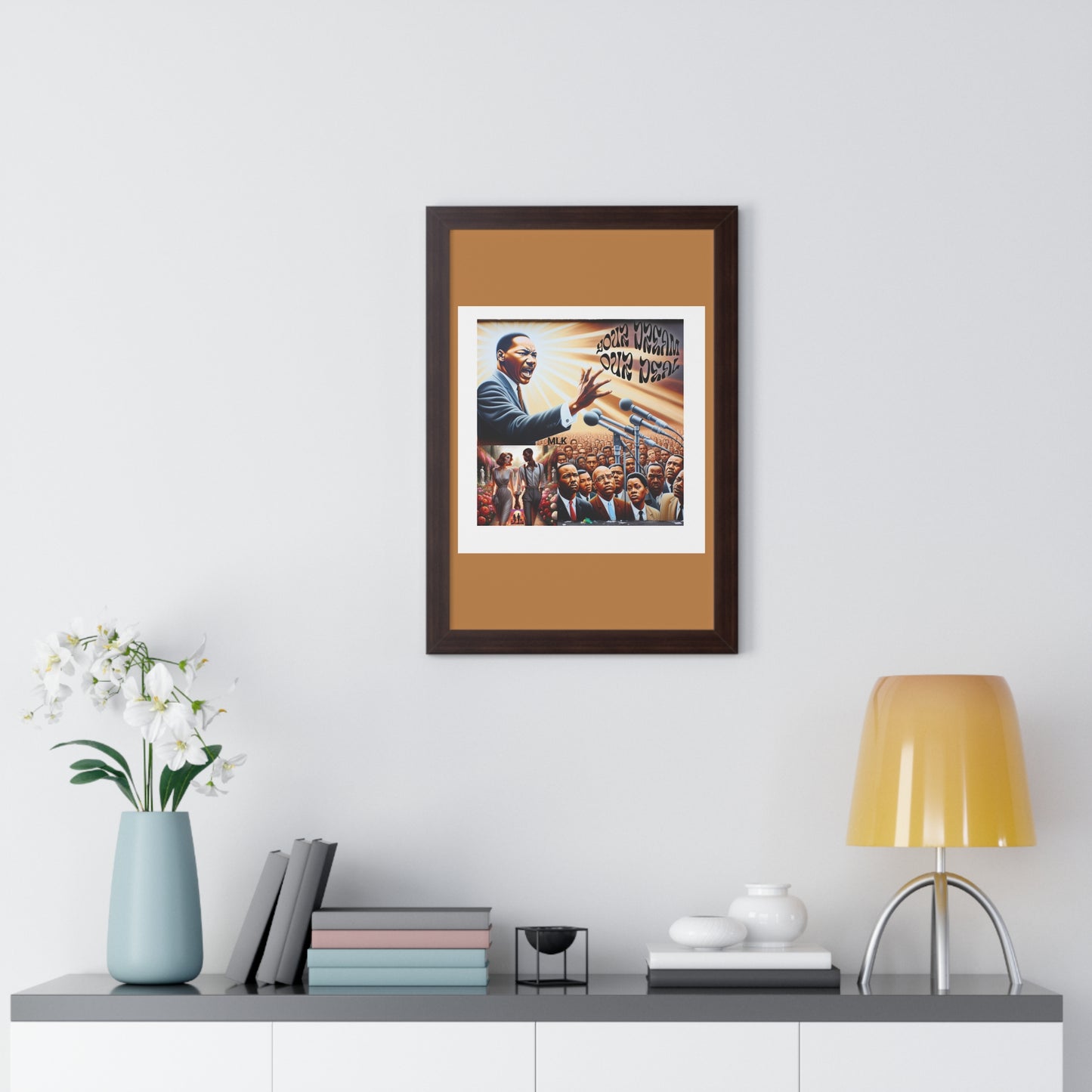 Framed Vertical Poster (Your Dream, Our Deal)- Black History Month Product