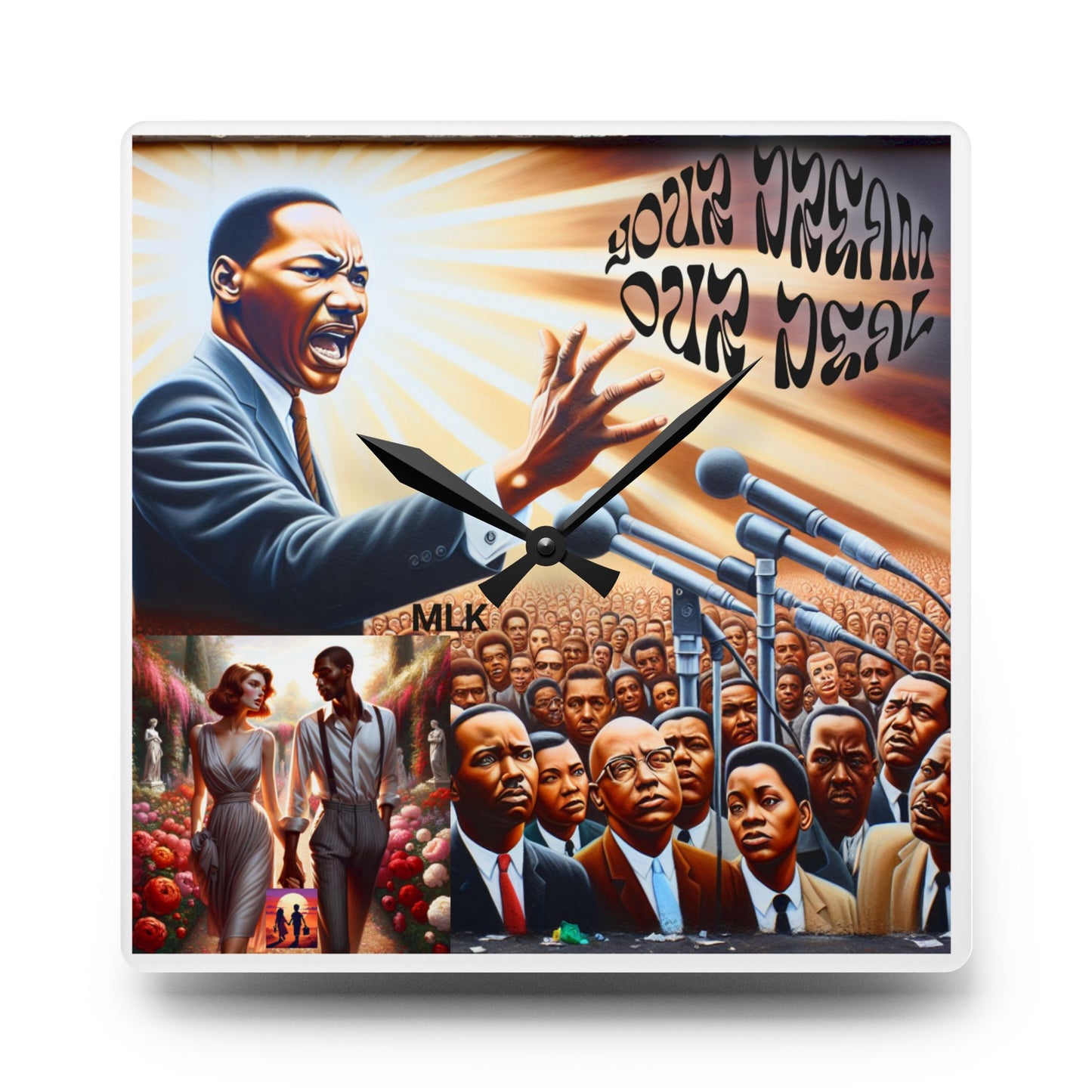 Acrylic Wall Clock (Your Dream, Our Deal)- Black History Month Product