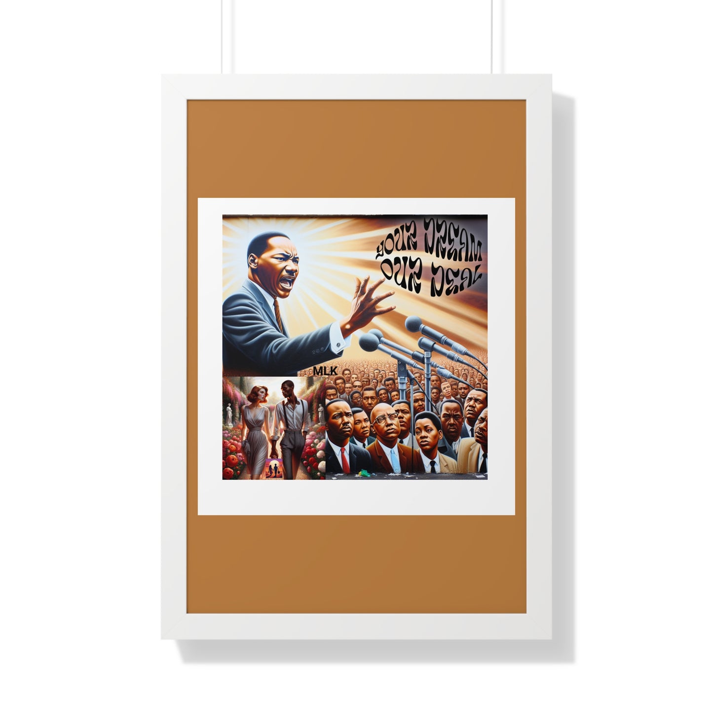 Framed Vertical Poster (Your Dream, Our Deal)- Black History Month Product